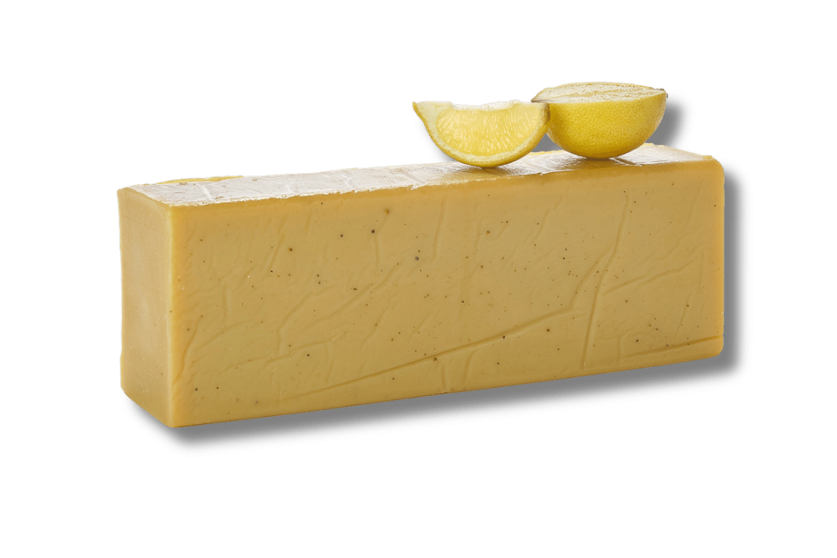 Pain de savon au lait de chèvre huile argan/citron certifié bio et sans huile de palme