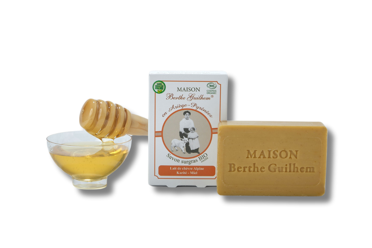 Savon au lait de chèvre Karité Miel