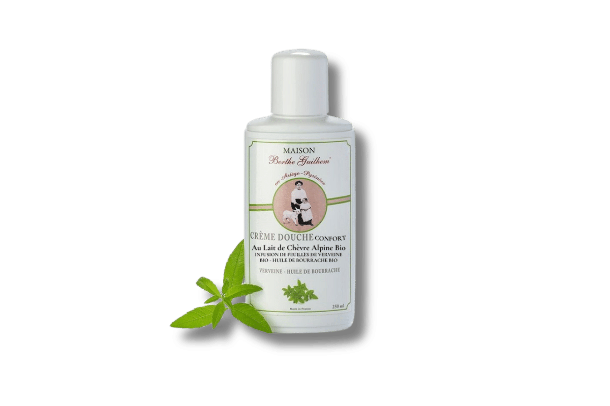 Crème douche au lait de chèvre alpine bio Infusion de feuilles de verveine bio / Huile de Bourrache bio - Confort - 250 ml