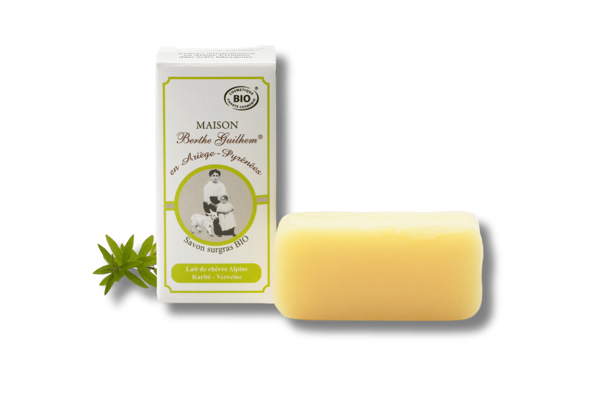 Savon d’invité au lait de chèvre – Hôtels / Chambres d’Hôtes – infusion de verveine - karité - 20 Gr - sans huile de palme