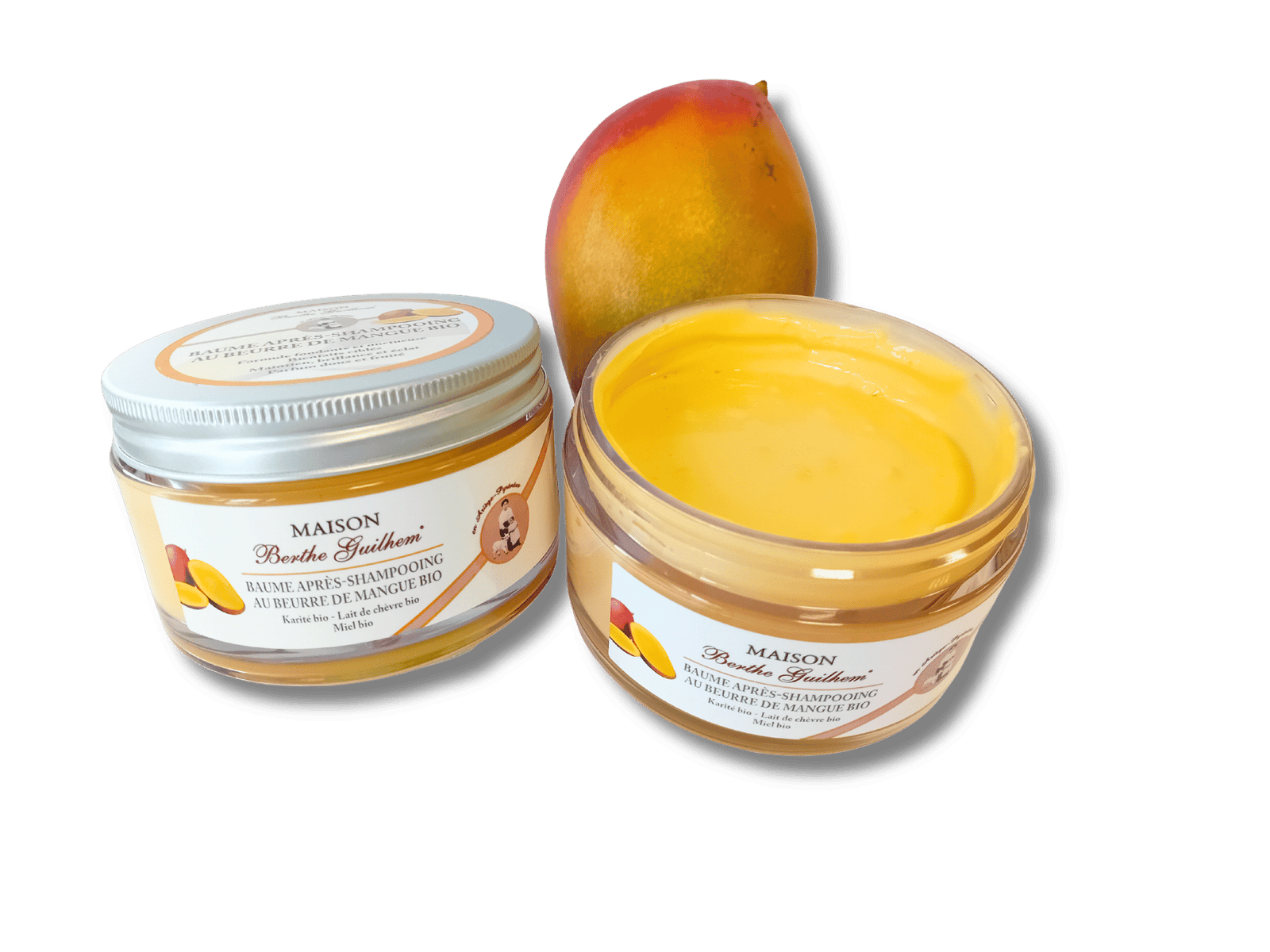 Baume Après-Shampoing au beurre de mangue et lait de chèvre alpine bio 200 ml - BIENTÔT DISPONIBLE !!